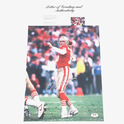 Joe Montana Signed 11x14 photo PSA/DNA Auto Grade 10 LOA 49ers Autographed