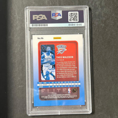 2021-22 Panini Donruss Elite #96 Theo Maledon Signed Card AUTO PSA/DNA Slabbed T