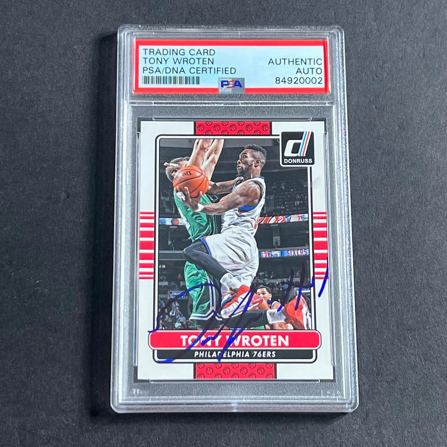 2014-15 Panini Donruss #130 Tony Wroten Signed Card AUTO PSA Slabbed 76ers