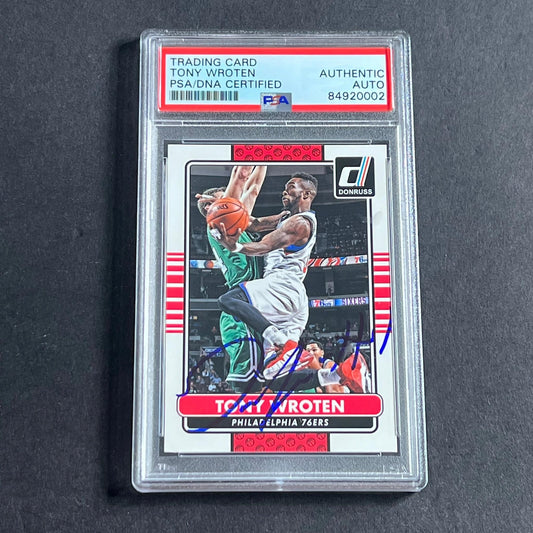 2014-15 Panini Donruss #130 Tony Wroten Signed Card AUTO PSA Slabbed 76ers
