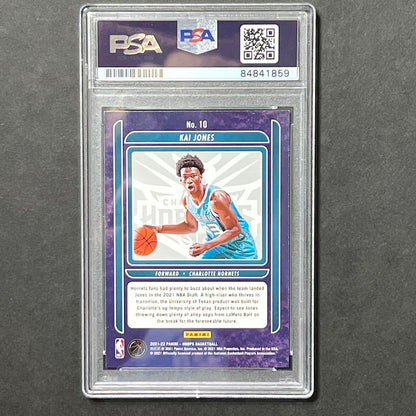 2021-22 NBA Hoops Class of 2021 #10 Kai Jones Signed AUTO PSA Slabbed Hornets