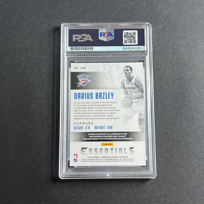 2019-20 Panini Essentials #228 Darius Bazley Signed Card AUTO PSA Slabbed Thunde