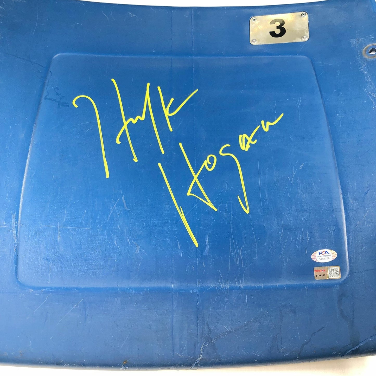 Hulk Hogan Signed Silverdome Seatback PSA/DNA Tristar WrestleMania Autographed W
