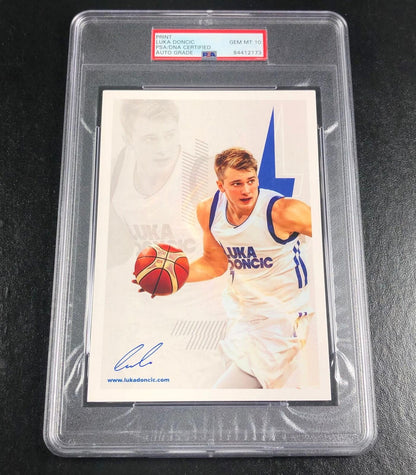 Luka Doncic Signed Photo PSA Encapsulated Auto 10 Gem Mint Mavericks