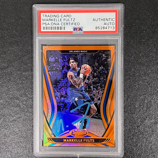 2022-23 Panini Hoops Basketball #9 MARKELLE FULTZ Signed Card AUTO PSA Slabbed M