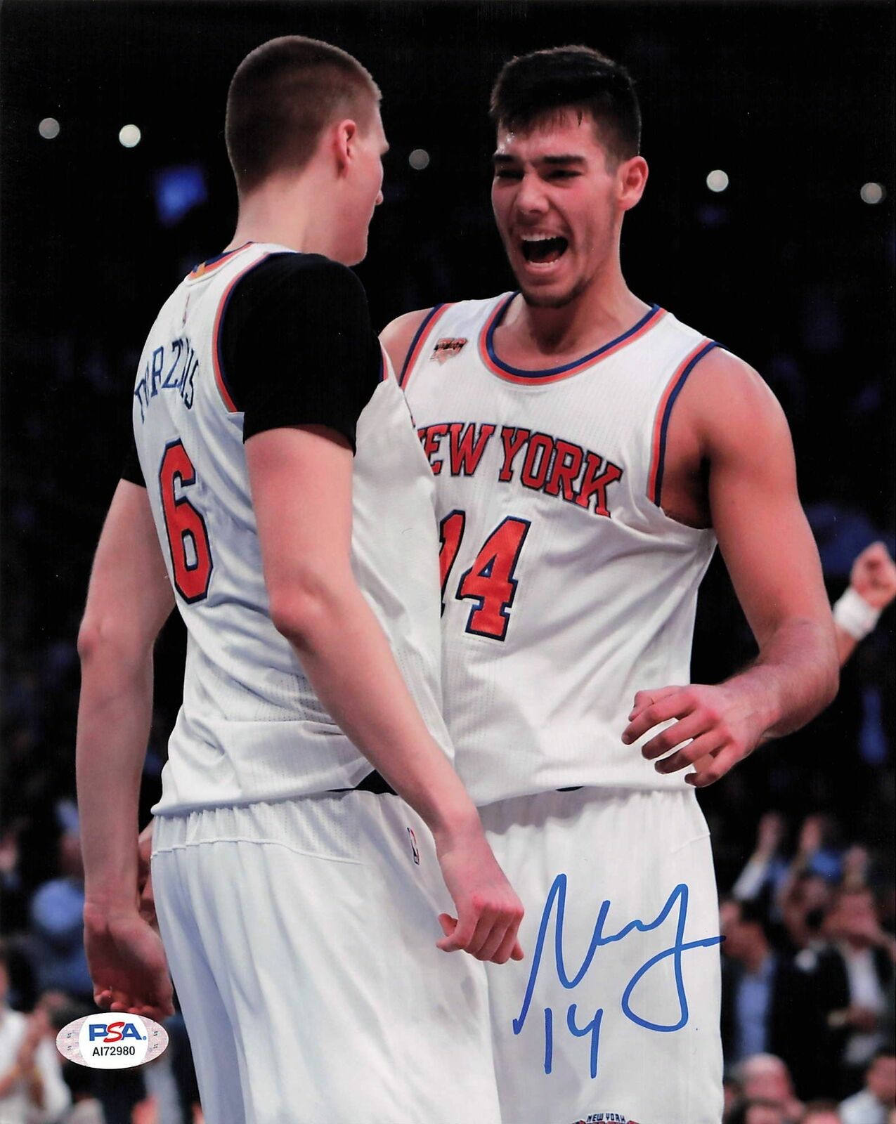 WILLY HERNANGOMEZ signed 8x10 photo PSA/DNA New York Knicks Autographed Jazz