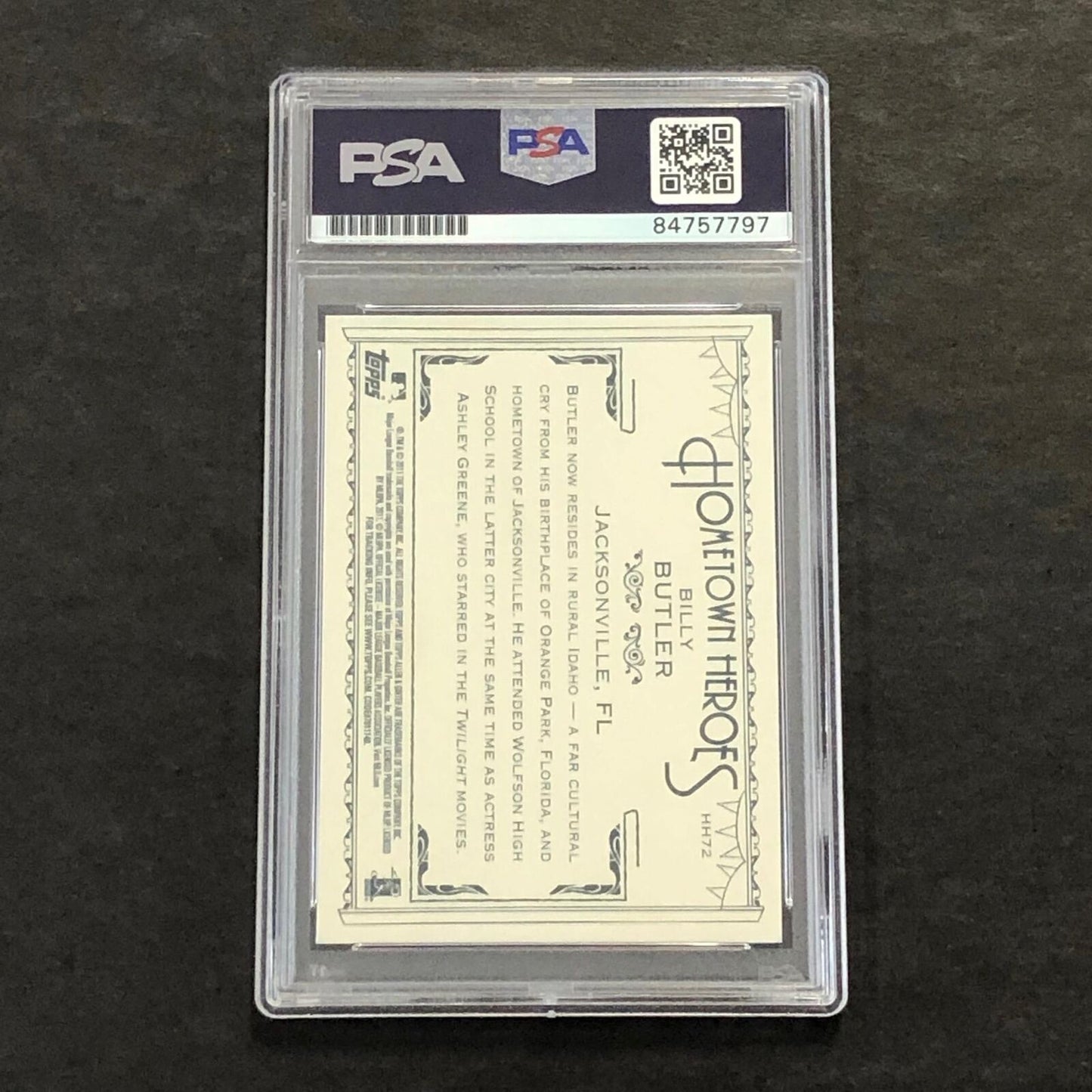 2011 Topps Allen & Ginter Hometown Heroes #HH72 Billy Butler Signed Card Auto PS