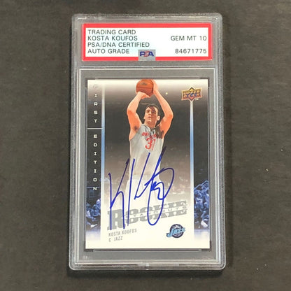 2008-09 Upper Deck First Edition Basketball #RS-KK Kosta Koufos signed Card Auto