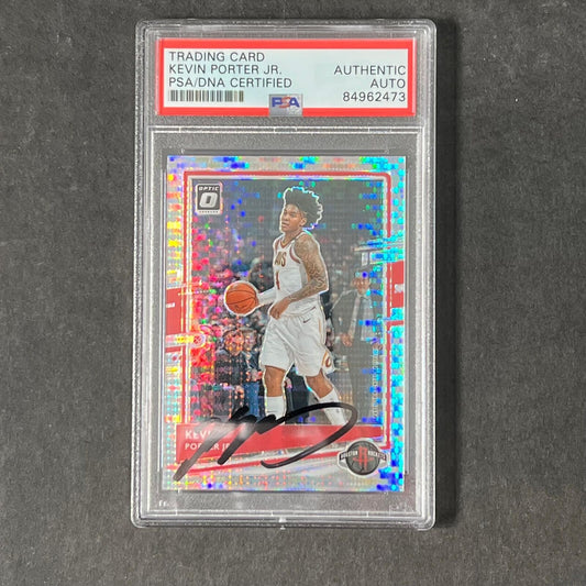 2020-21 Panini Donruss Optic #115 Kevin Porter Jr. Signed Card PSA Slabbed Caval