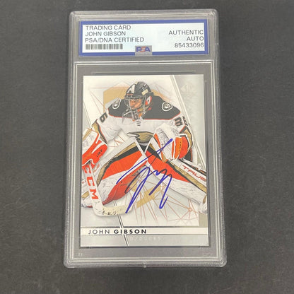 2022-23 Upper Deck #35 John Gibson Signed Card PSA slabbed Ducks