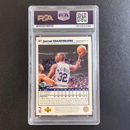 1995 Upper Deck Collector's Choice #307 Jamal Mashburn Signed Card PSA Slabbed M
