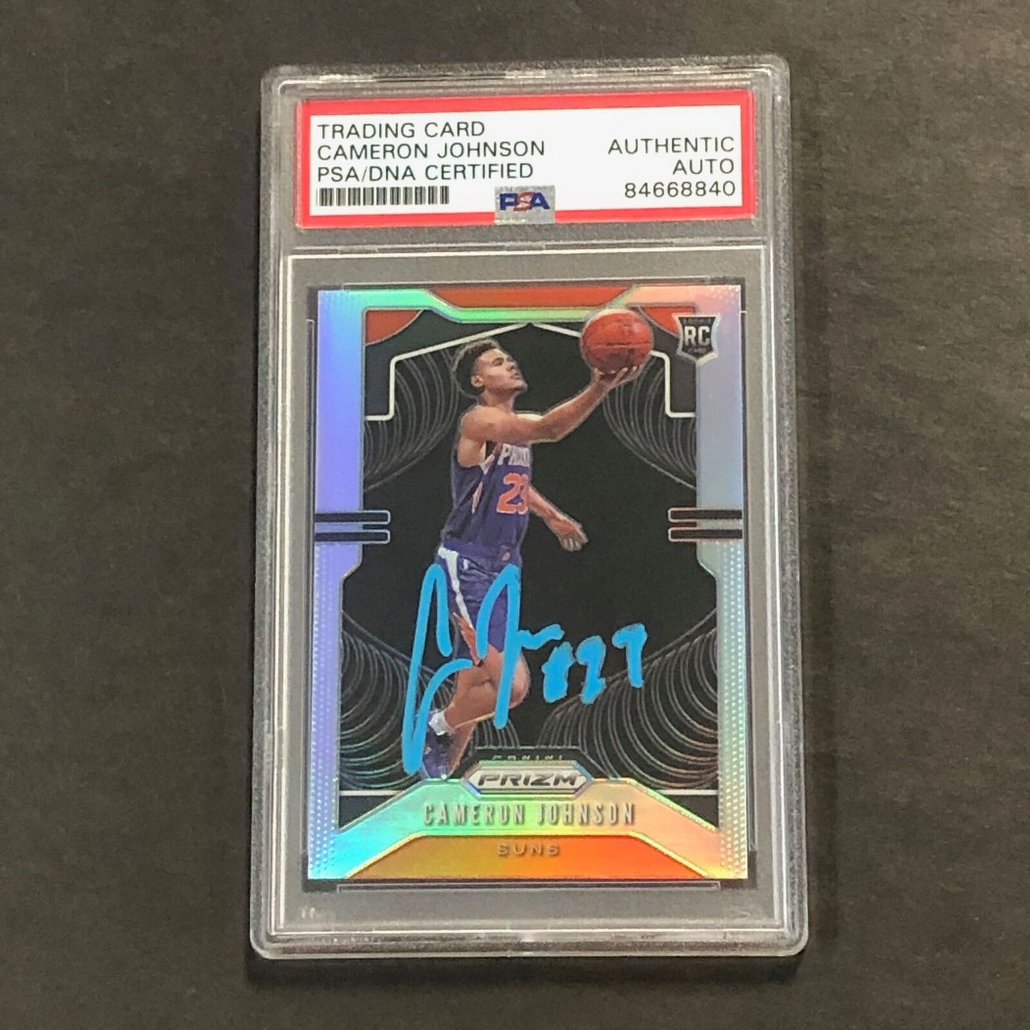 2019-20 Panini Silver Prizm #257 Cameron Johnson Signed Card PSA Slabbed Auto RC