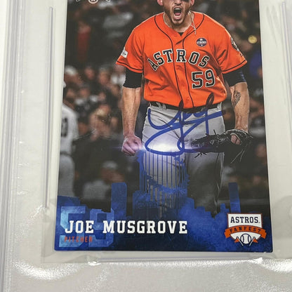 Joe Musgrove signed World Series Promo Card PSA/DNA Encapsulated Houston Astros