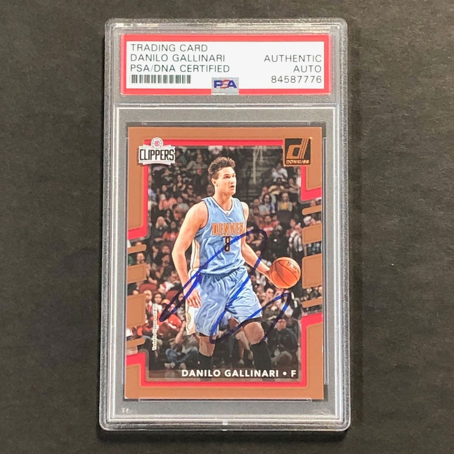 2017-18 Donruss #62 Danilo Gallinari Signed AUTO PSA Slabbed Clippers