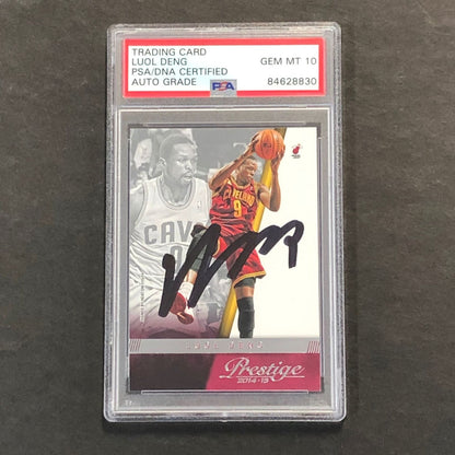 2014-15 Panini Prestige #57 Luol Deng Signed Card AUTO 10 PSA Slabbed Cavaliers