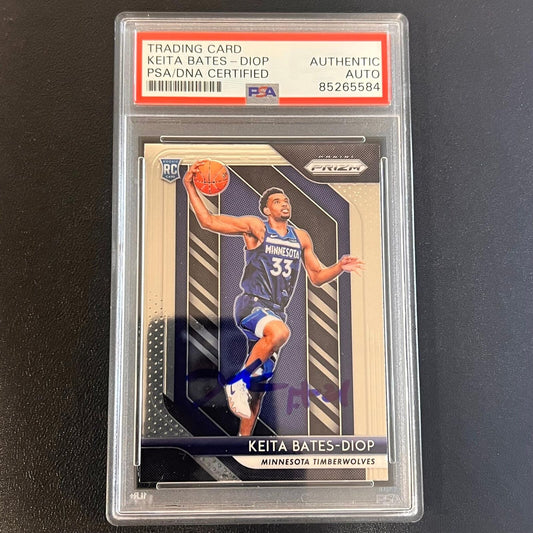 2018-19 Panini Prizm #47 Keita Bates-Diop Signed Card AUTO PSA/DNA Slabbed RC Ti