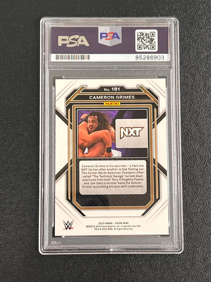 2023 Panini Prizm WWE #181 Cameron Grimes Signed Card PSA/DNA Slabbed AUTO Wrest