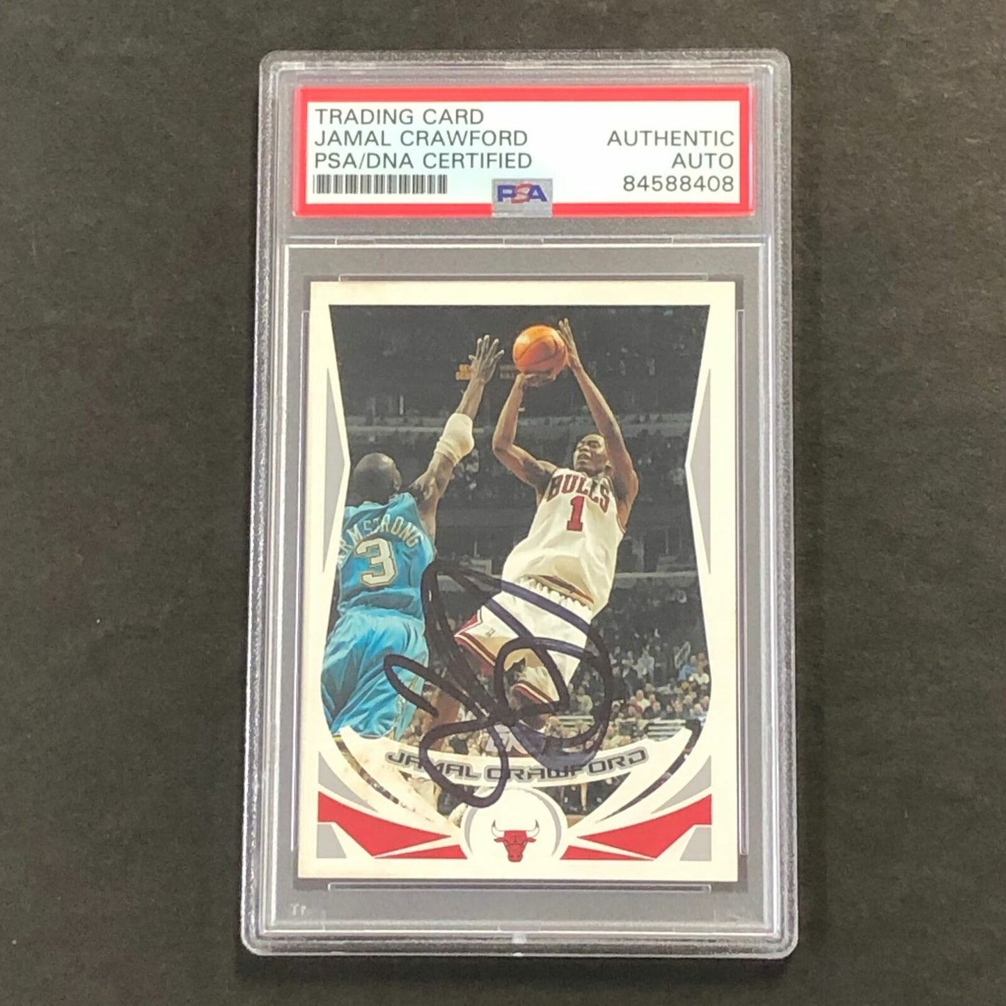 2004-05 Topps #73 Jamal Crawford Signed Card AUTO PSA Slabbed Bulls