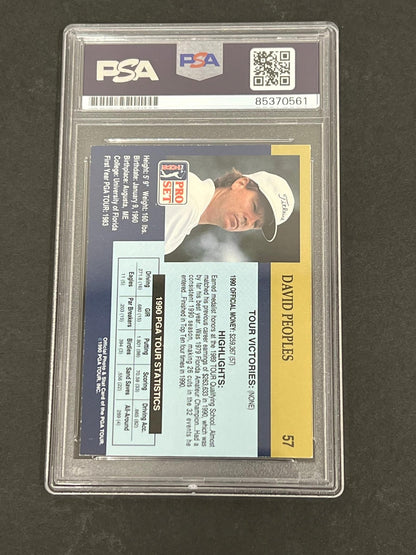 1990 PGA Tour Pro Set #57 David Peoples Signed Card PSA/DNA Autographed Slabbed