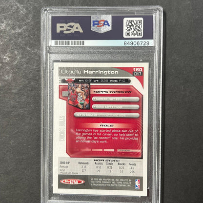 2004-05 Topps Total #160 Othella Harrington Signed Card AUTO PSA Slabbed Bulls