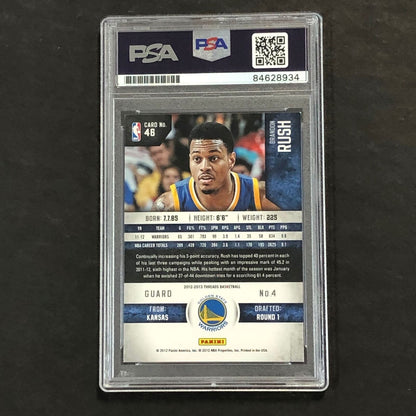 2012-13 Panini Threads #46 Brandon Rush Signed Card AUTO 10 PSA Slabbed Warriors