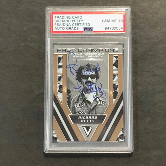 2019 Panini Victory Lap #75 Richard Petty Signed Card AUTO 10 PSA Slabbed Nascar