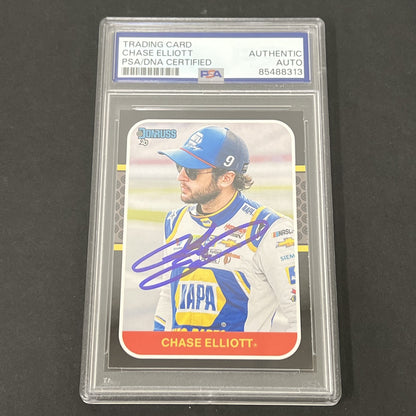 2020 Panini Donruss #135 Chase Elliott signed card PSA NASCAR