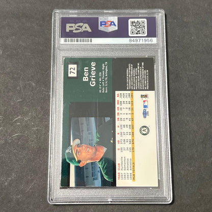 1999 Fleer Sports Illustrated #72 Ben Grieve Signed Card PSA Slabbed Auto A's