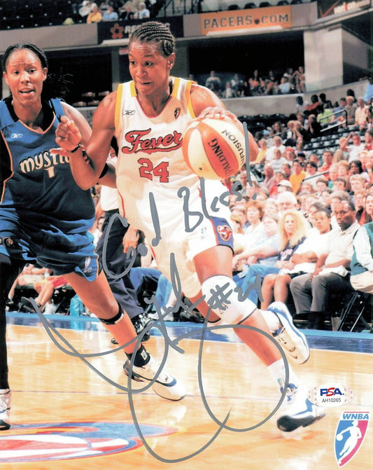 Tamika Catchings Signed 8x10 photo WNBA PSA/DNA Indiana Autographed