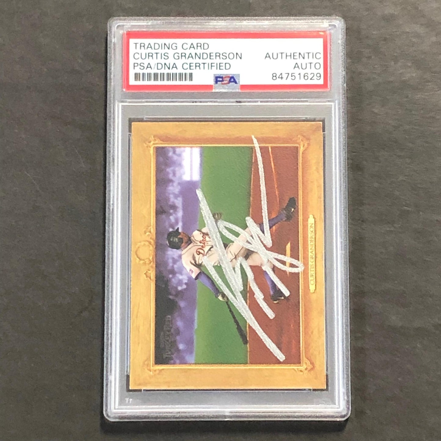 2007 Topps Total #79 Curtis Granderson Signed Card PSA Slabbed Auto Tigers
