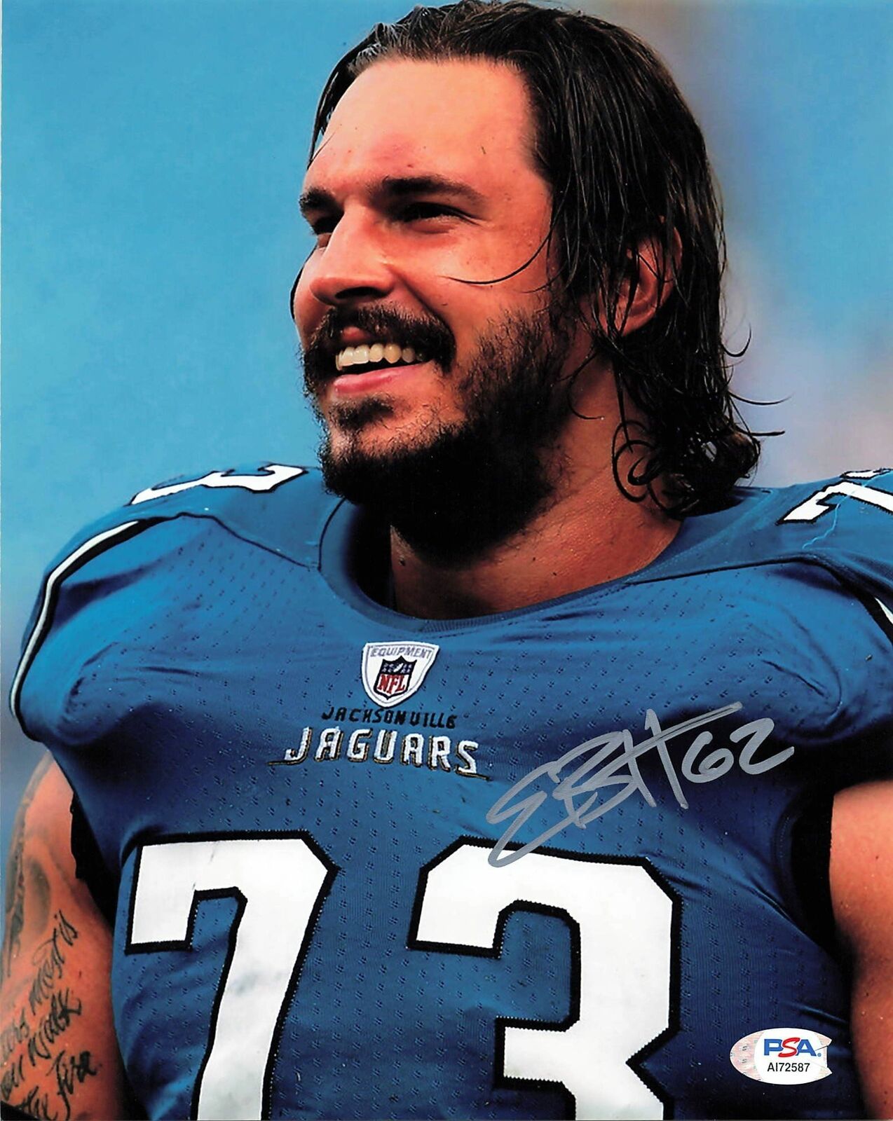 EBEN BRITTON signed 8x10 photo PSA/DNA Jacksonville Jaguars Autographed