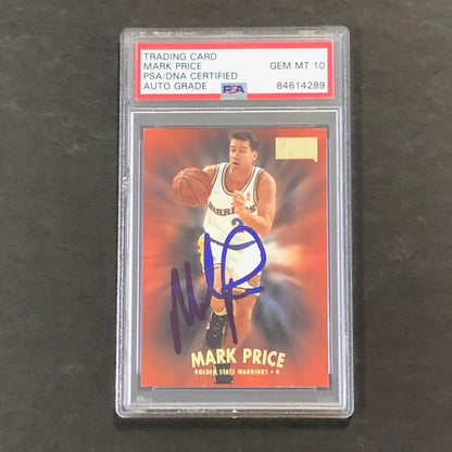 1997-98 SkyBox Premium #83 Mark Price Signed Card PSA AUTO 10 Slabbed Warriors