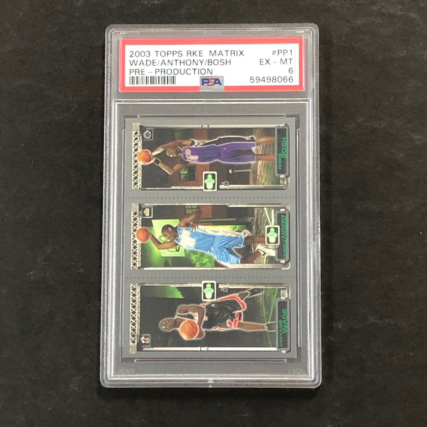 2003 Topps RKE Matrix #PP1 Wade/Anthony/Bosh PSA 6 EX-MT