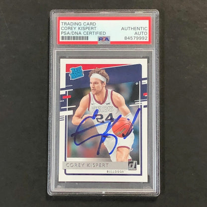 2021-22 Chronicles Donruss Rated Rookie #33 COREY KISPERT Signed Card AUTO PSA S
