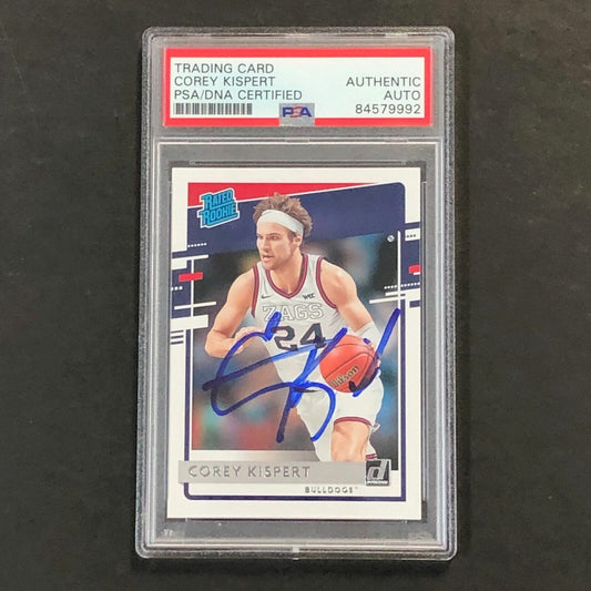 2021-22 Chronicles Donruss Rated Rookie #33 COREY KISPERT Signed Card AUTO PSA S