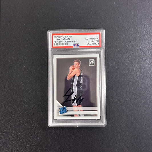 2019-20 Panini Donruss Optic #176 Luka Samanic Signed Card AUTO PSA Slabbed Spur