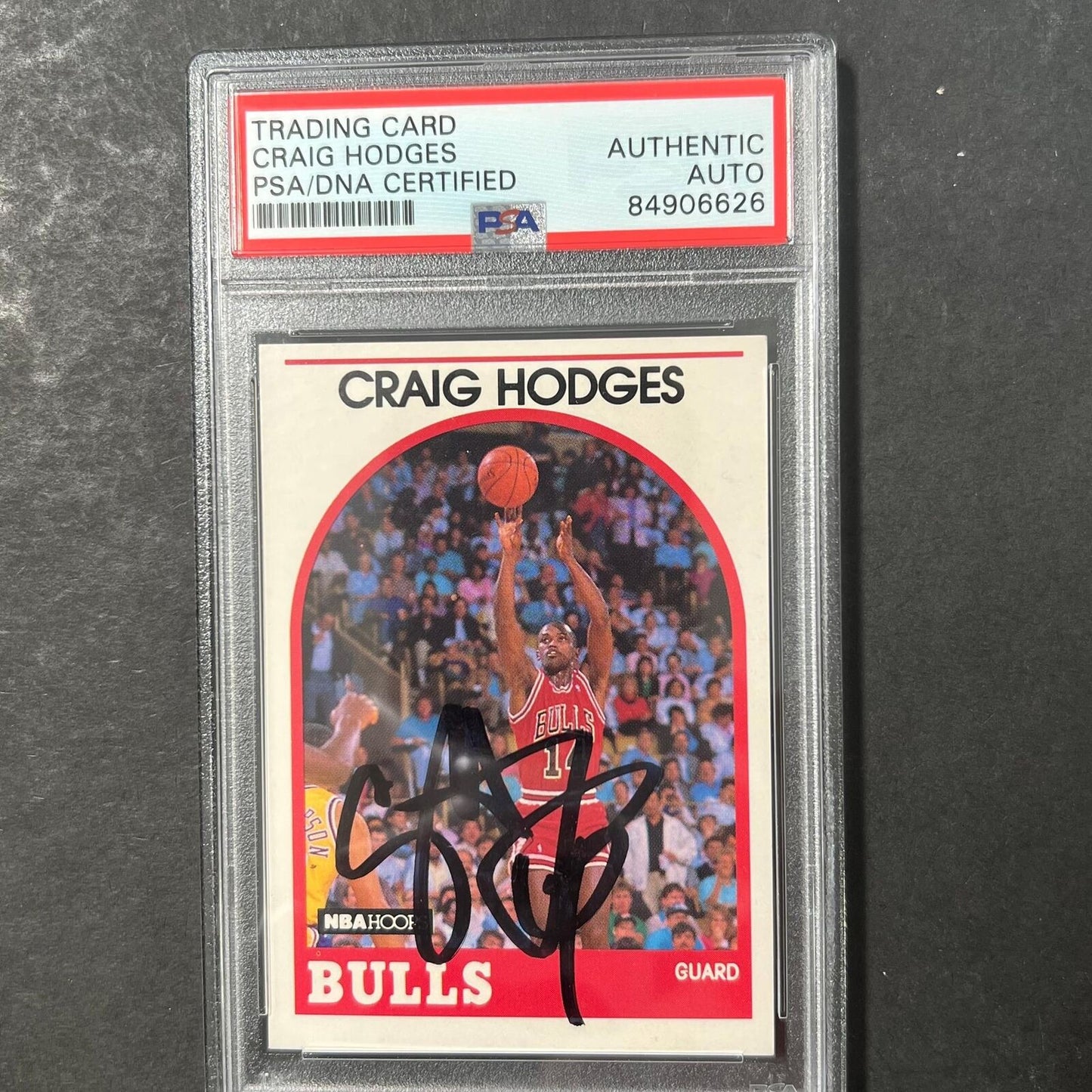 1989 NBA Hoops #113 Craig Hodges Signed Card AUTO PSA Slabbed Bulls