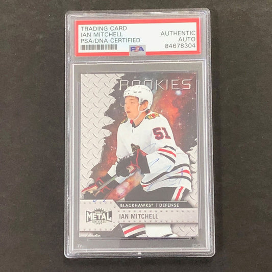 2020-21 NHL Skybox Metal Universe #139 Ian Mitchell Signed Card AUTO PSA slabbed