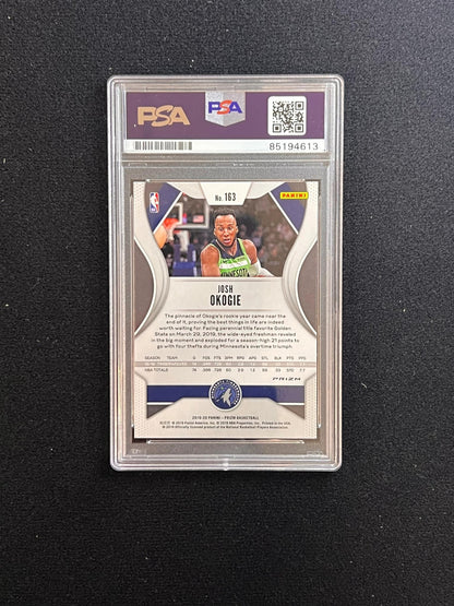 2019-20 Panini Prizm #163 Josh Okogie Signed Rookie Card AUTO 10 PSA Slabbed Tim
