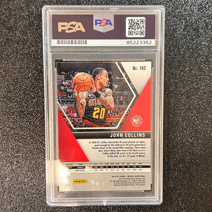 2019-20 PANINI Mosaic #192 John Collins Signed Card AUTO PSA/DNA Slabbed Hawks R
