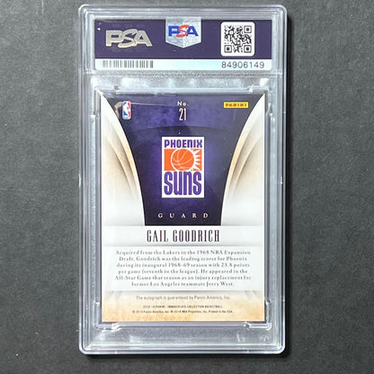 2013-14 Panini Immaculate #21 Gail Goodrich Signed Card AUTO GRADE 10 PSA Slabbe