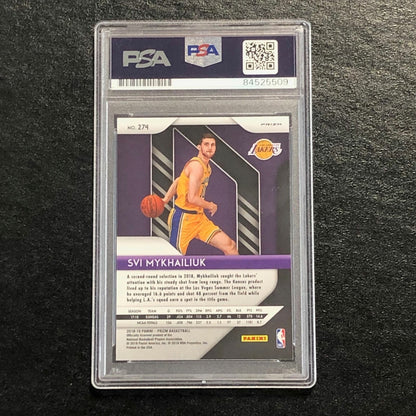 2018-19 Panini Prizm Red White Blue #274 Svi Mykhailiuk Signed Card AUTO PSA Sla