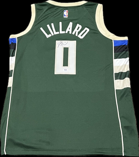 Damian Lillard Signed Jersey PSA Milwaukee Bucks Autographed