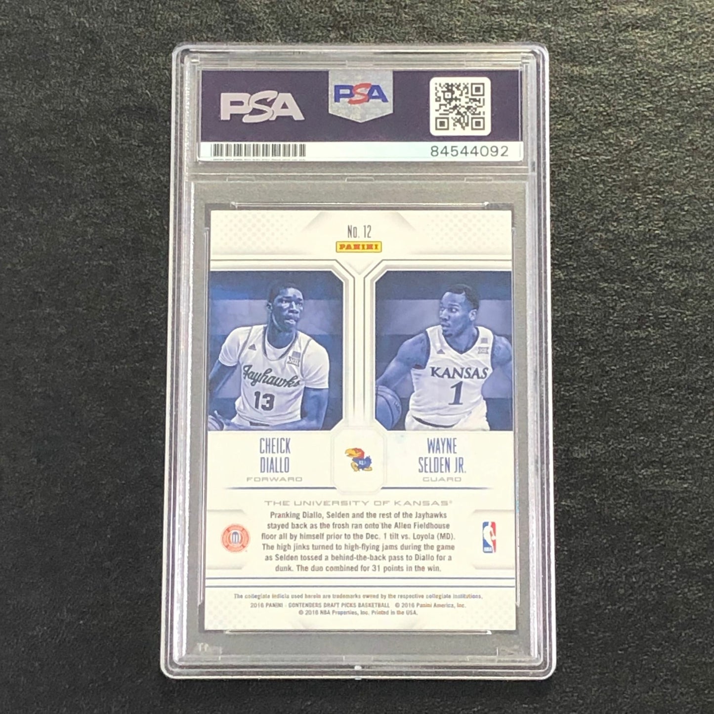 2016-17 Contenders Draft Picks #12 Wayne Selden Signed Card AUTO PSA Slabbed Kan
