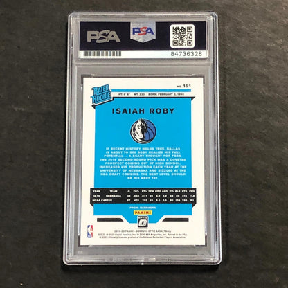 2019-20 Donruss Optic Rated Rookie #191 Isaiah Roby Signed Card PSA Slabbed Mave