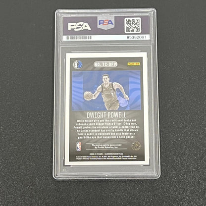 2020-21 Panini #TC-DPW Dwight Powell Card AUTO PSA Slabbed Mavericks