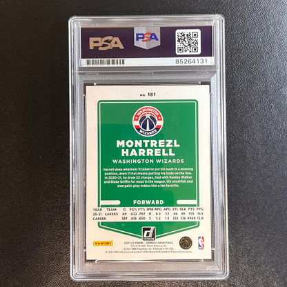 2021-22 Panini Donruss #181 Montrezl Harrell Signed Card AUTO PSA Slabbed Wizard