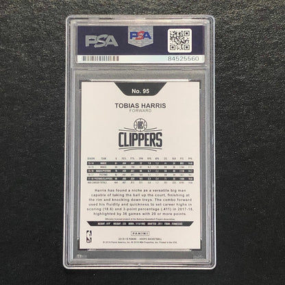 2018-19 NBA HOOPS #95 Tobias Harris Signed Card AUTO PSA Slabbed Clippers