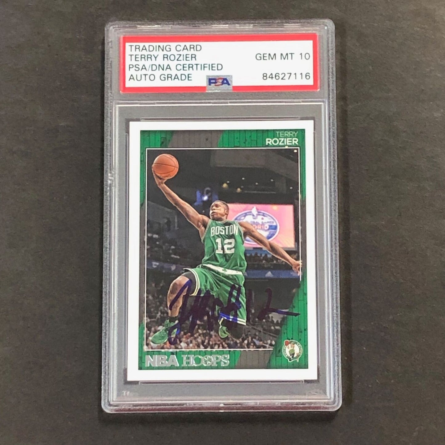 2016-17 NBA Hoops #175 Terry Rozier Signed Card AUTO 10 PSA/DNA Slabbed Celtics