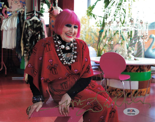 Zandra Rhodes signed 8x10 photo PSA/DNA Autographed Fashion Designer